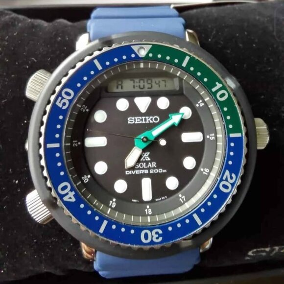 Seiko Solar X PROSPEX Arnie Watch Tropical Lagoon Special Edition Green Blue - Picture 2 of 9